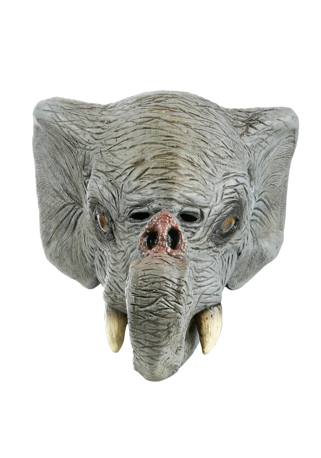 Deluxe Elephant Head Latex Mask Full Overhead Grey Zoo Safari Wild Animal Adult