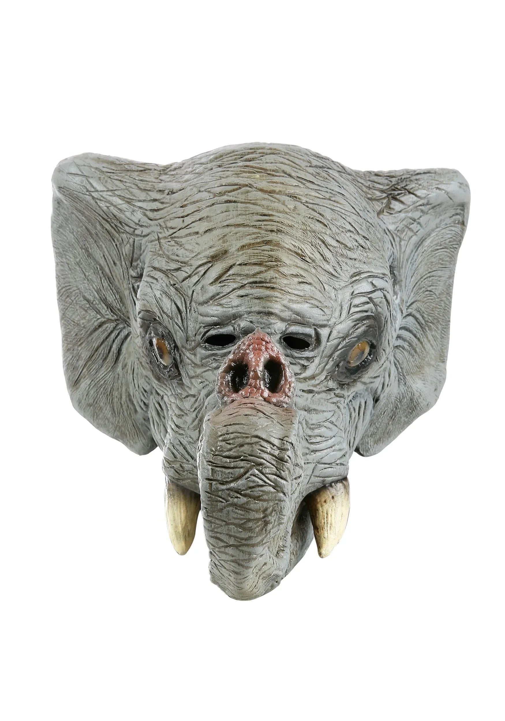 Deluxe Elephant Head Latex Mask Full Overhead Grey Zoo Safari Wild Animal Adult