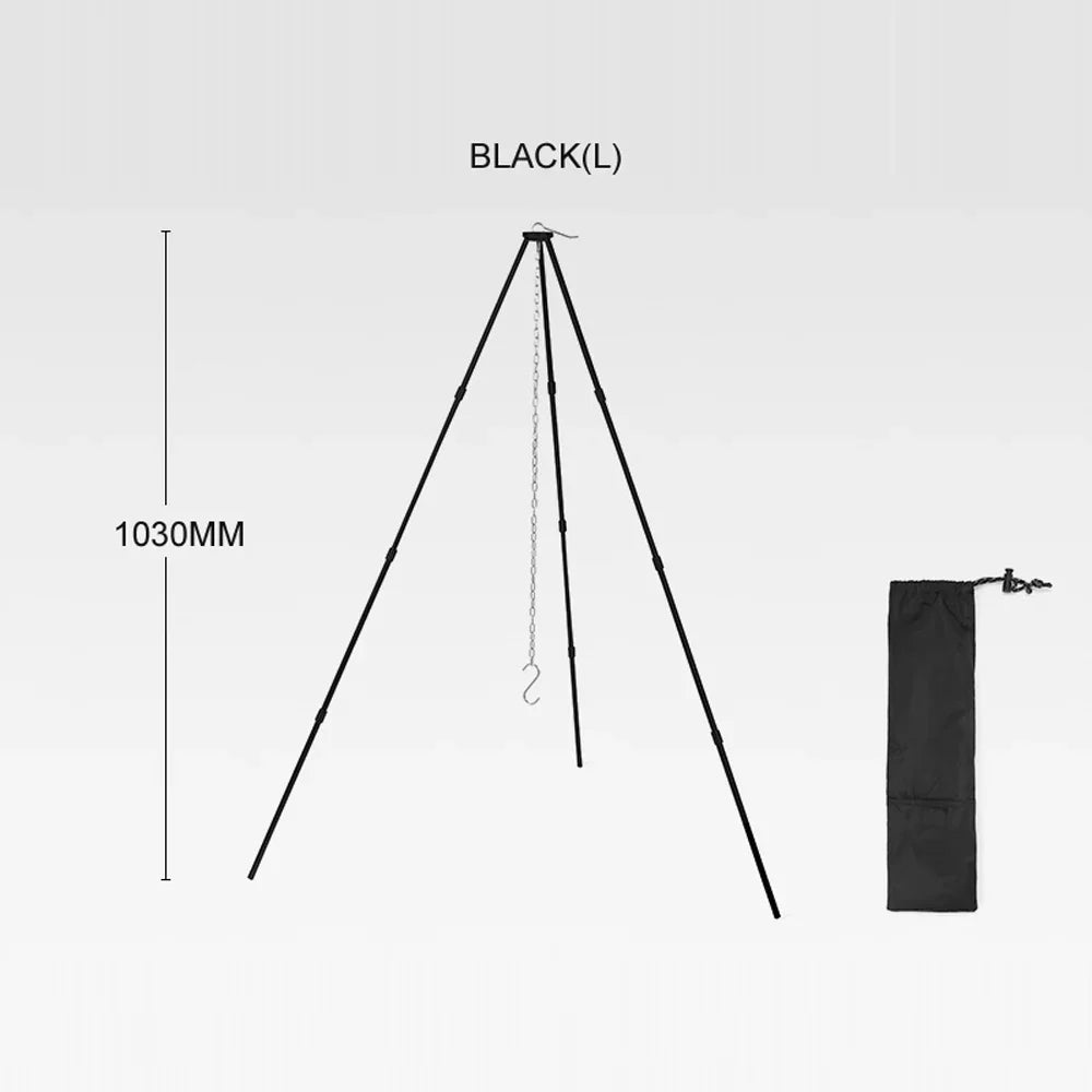 Dazzduo Tripod,Outdoor Campfire Bonfire Bonfire Portable Alloy Stand Picnic BBQ Portable Alloy Pot Pot Stand Picnic Campfire Bonfire Portable Alloy Pot Stand
