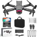 Drone with 4K Dual HD FPV Camera Mini Drone with Camera for Adults & Kids, Black
