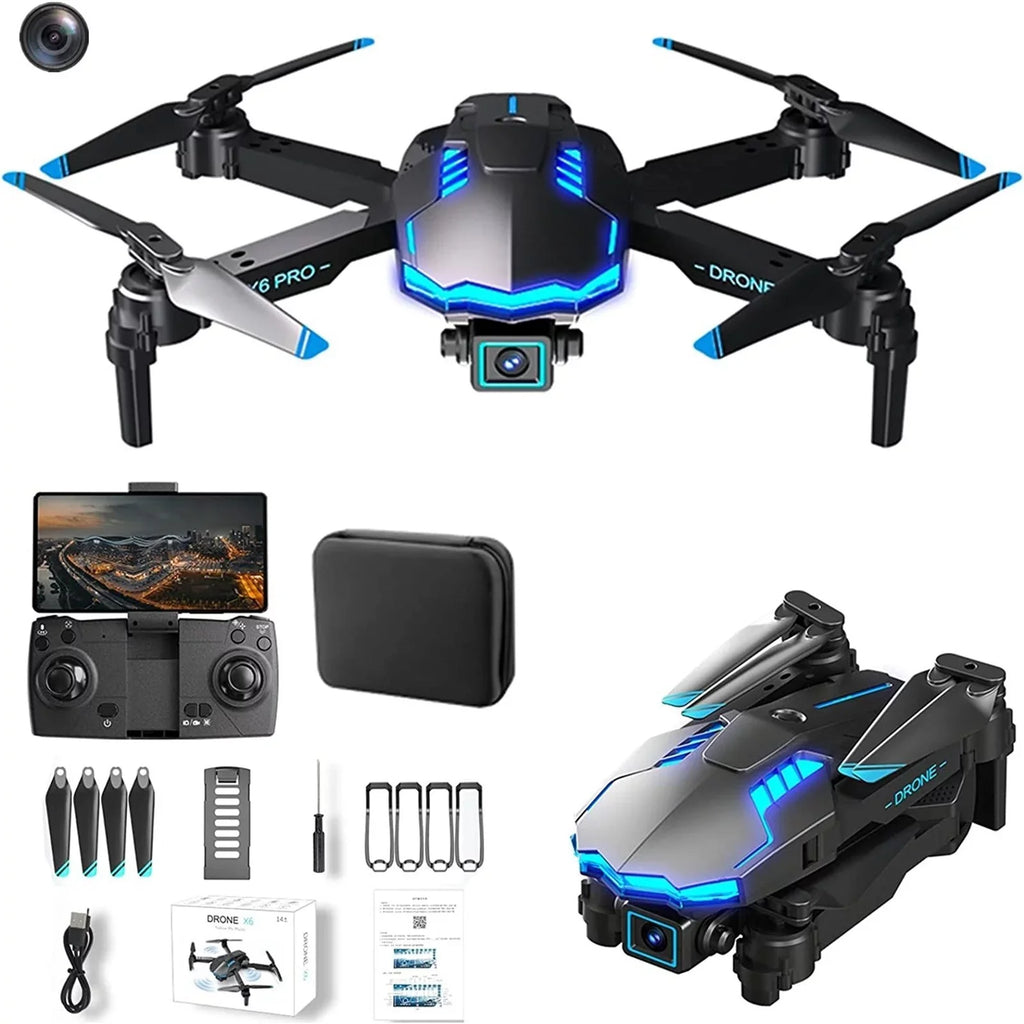 Hover Craft With 4K HD FPV Dual Camera For Kids And Adults Mini Foldable RC Airplane WiFi RC Quadcopter Off Track Headless Mode One Button StartSmart Obstacle Avoidance