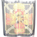 Pre-Owned Hermes HERMES Scarf ART des STEPES Step Art/Estimated Silk Black x Multicolor Unisex (Good)
